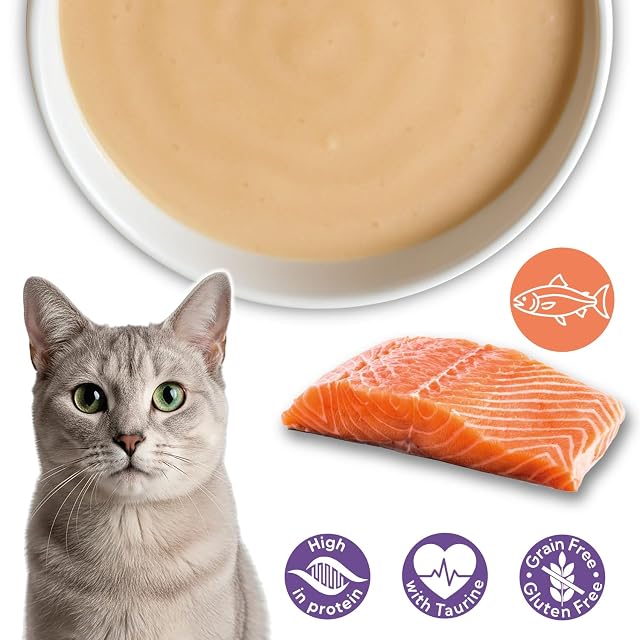 Foto 3 de 4 de Pack 24 Unidades - Crema de salmón para Gato Velvet Cream - Latas de 80 g - Comida húmeda para Gatos
