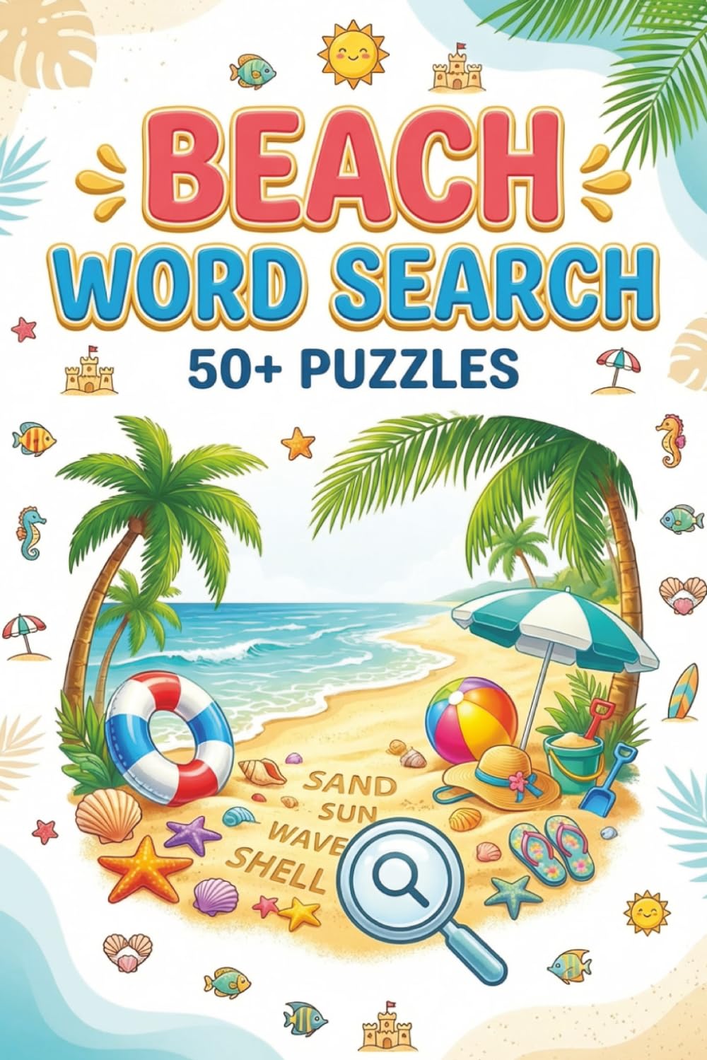 Beach Word Search Puzzle Book: Find the Fun in Every Wave with 50+ Beach Word Searches