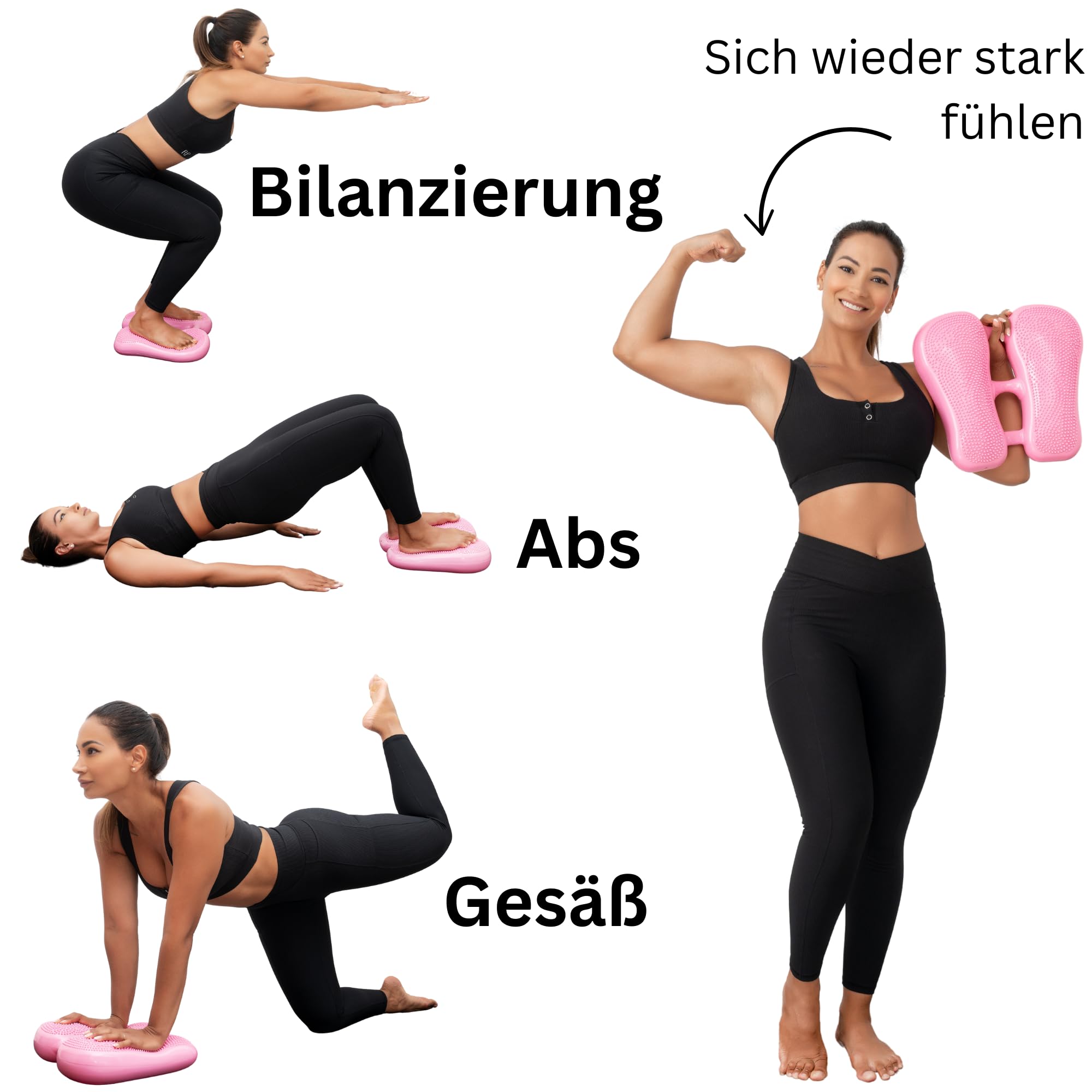 Air Stepper, Aufblasbarer Yoga Fuß Balance, tragbare Fitnessgeräte für zuhause, Trainingsgeräte für Fitnessübungen, Step Gewichtsabnahme, Balance Board & Krafttraining, inkl. Pumpe