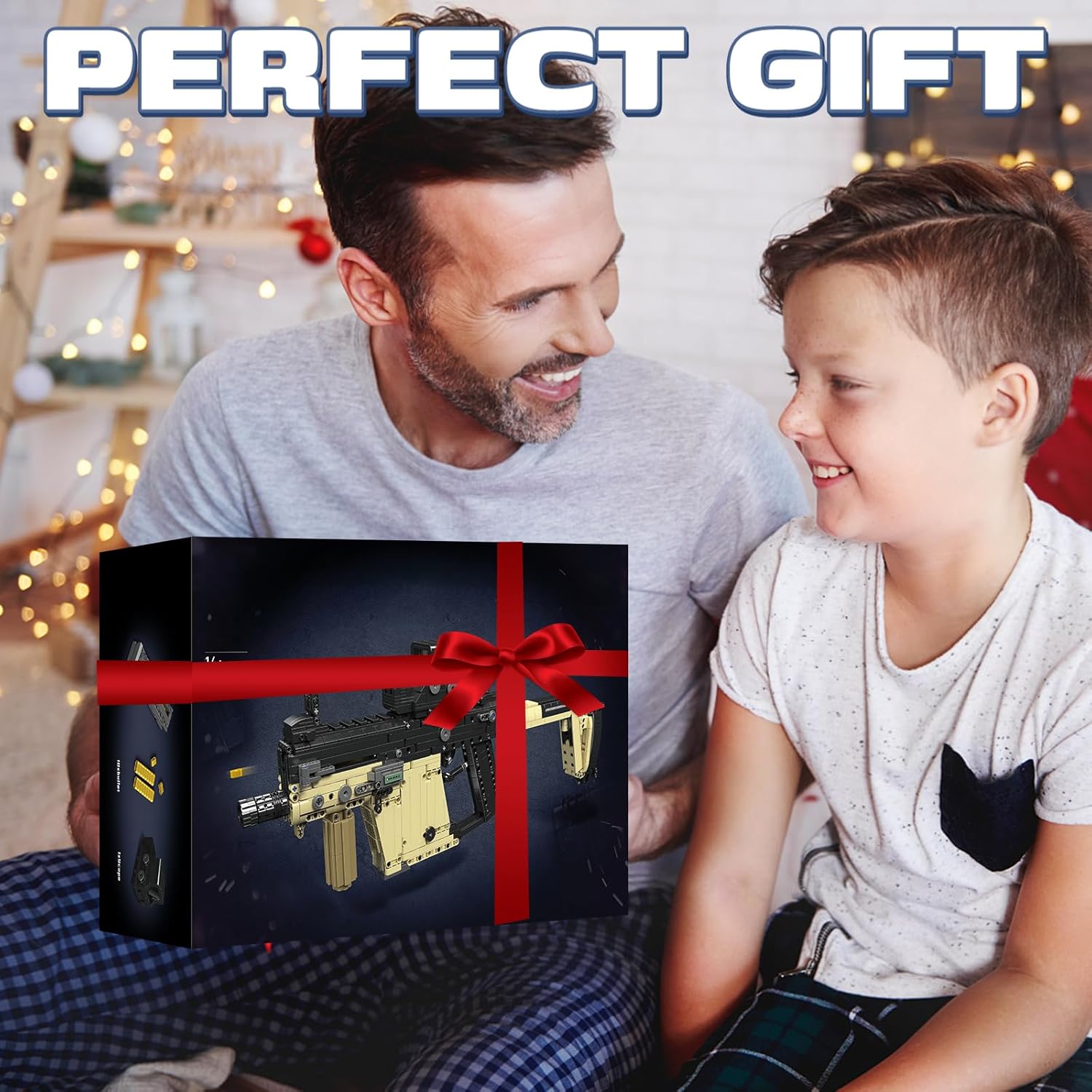 Building Blocks Gun Sets, 1:1 Vector DIY Assembling Army Building Toys Set for Boys Adult Teen, Shootable SMG Model Kits, Birthday Gifts for Kids Age 8+, Collection for Military Fan 1558 PCS