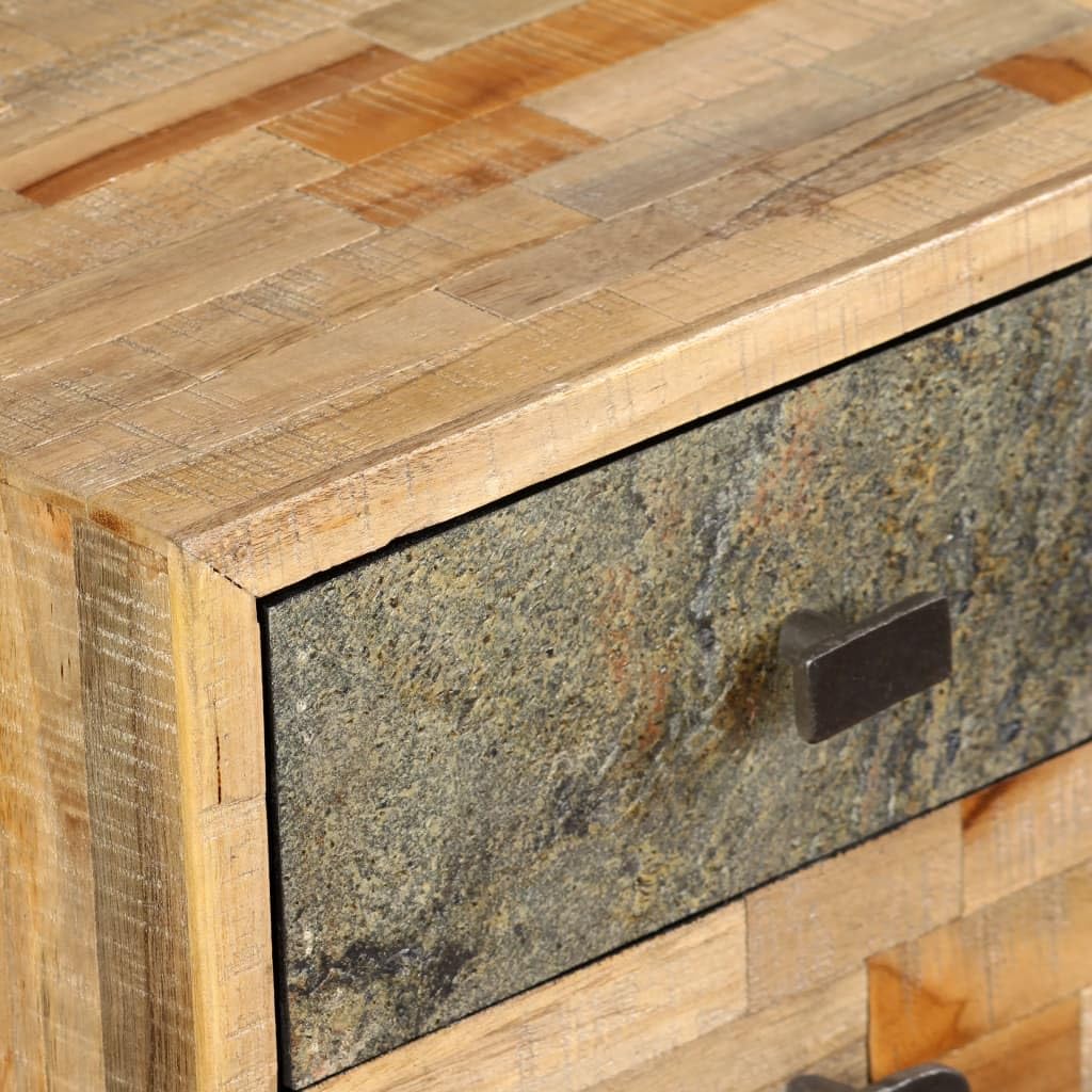 Tavolo Soggiorno Scrivania Salvaspazio Banco Da Lavoro Tavolo Consolle Scrivania in Legno Massello di Teak di Recupero 110x50x76 cm per Camera Da Letto Studio Soggiorno Sala Studio