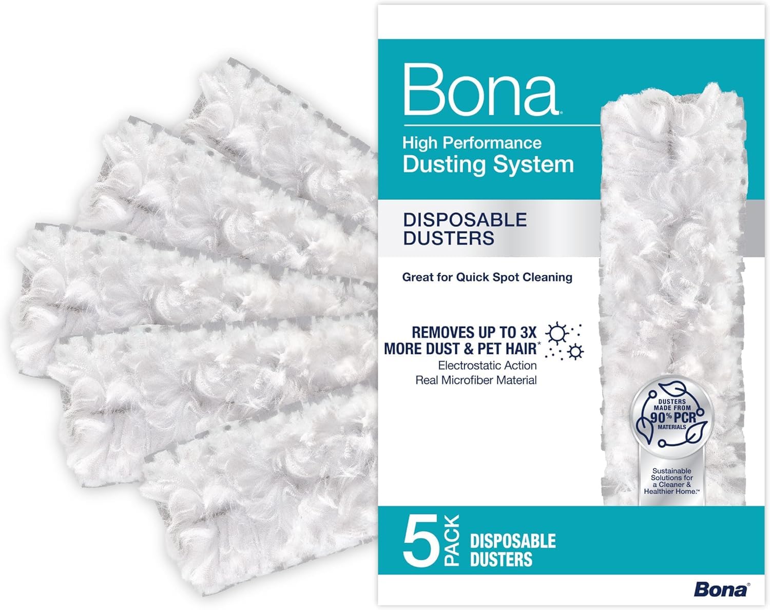 Bona Disposable Dusters - 5 Pack - High Performance Dusting System