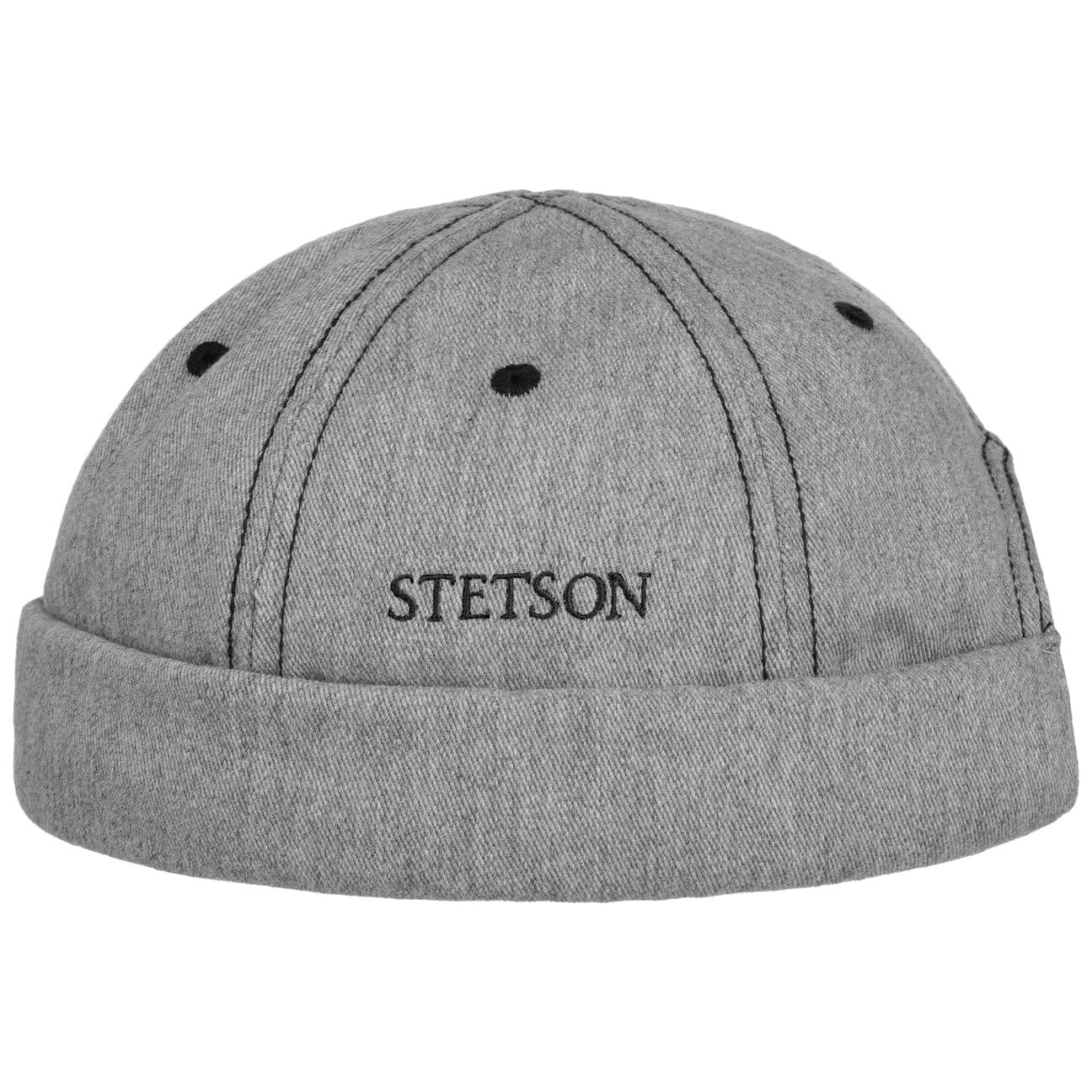 Stetson Men's Light Grey Cotton Melange Dockercap Adjustable Uv Protection 40+ 100% Cotton Summer Winter L (58-59 Cm)