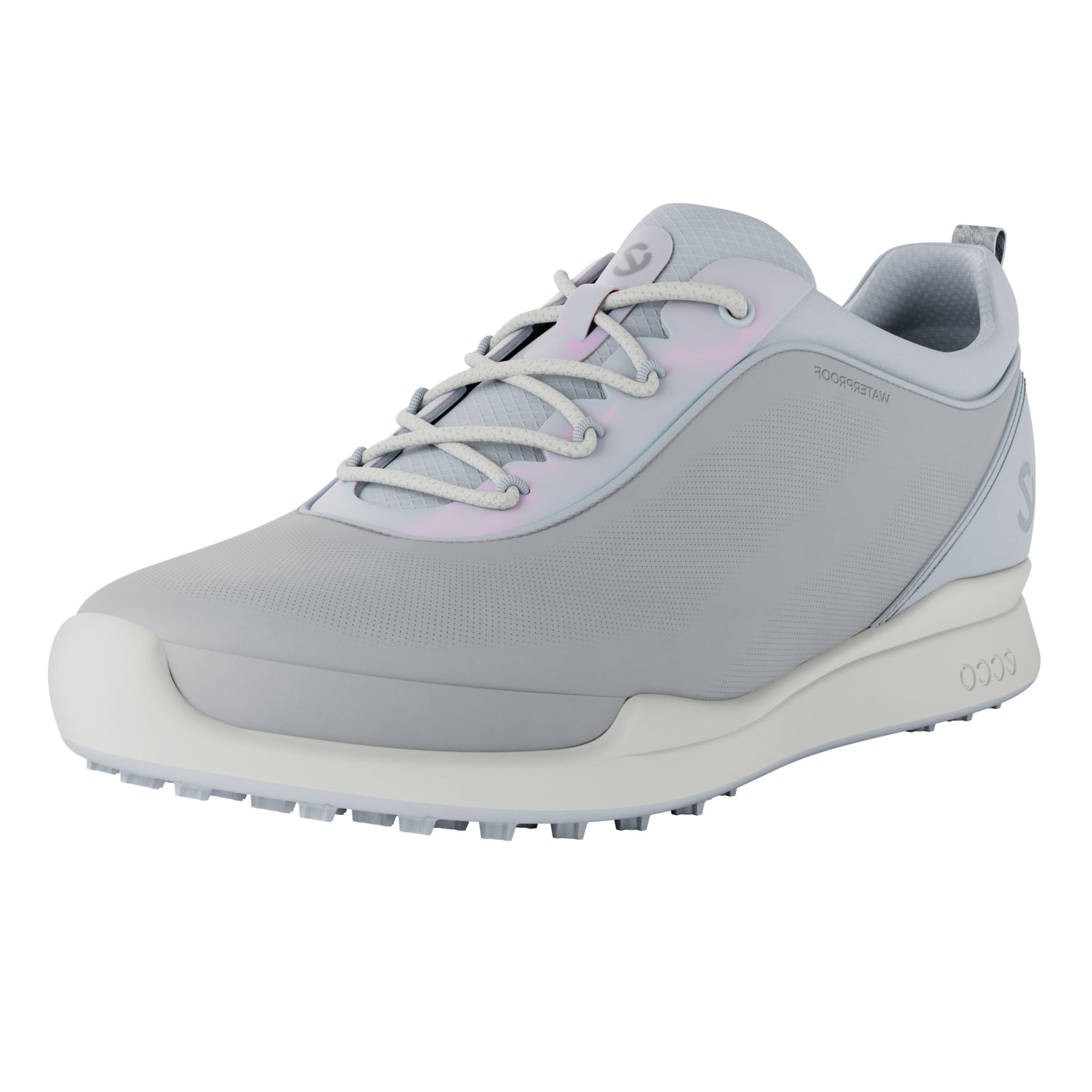 ECCO Women's Biom Hybrid BNY Waterproof Golf Shoe, Concrete/AIR, 8-8.5