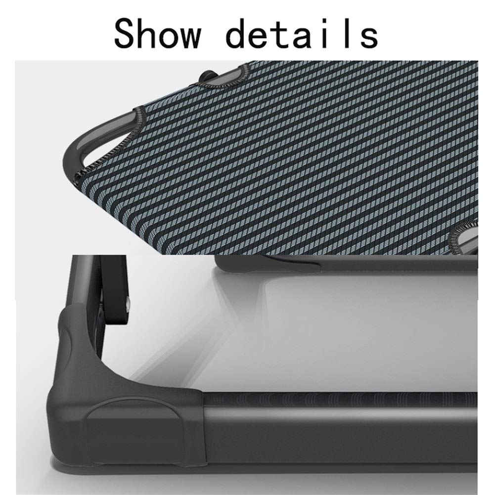 Sillas Plegables de Gravedad Cero, Ajustables, con 10 Niveles de inclinación, para Playa, Patio, Piscina, jardín, Camping, Exteriores, Patas cuadradas de Acero (Color: Negro)