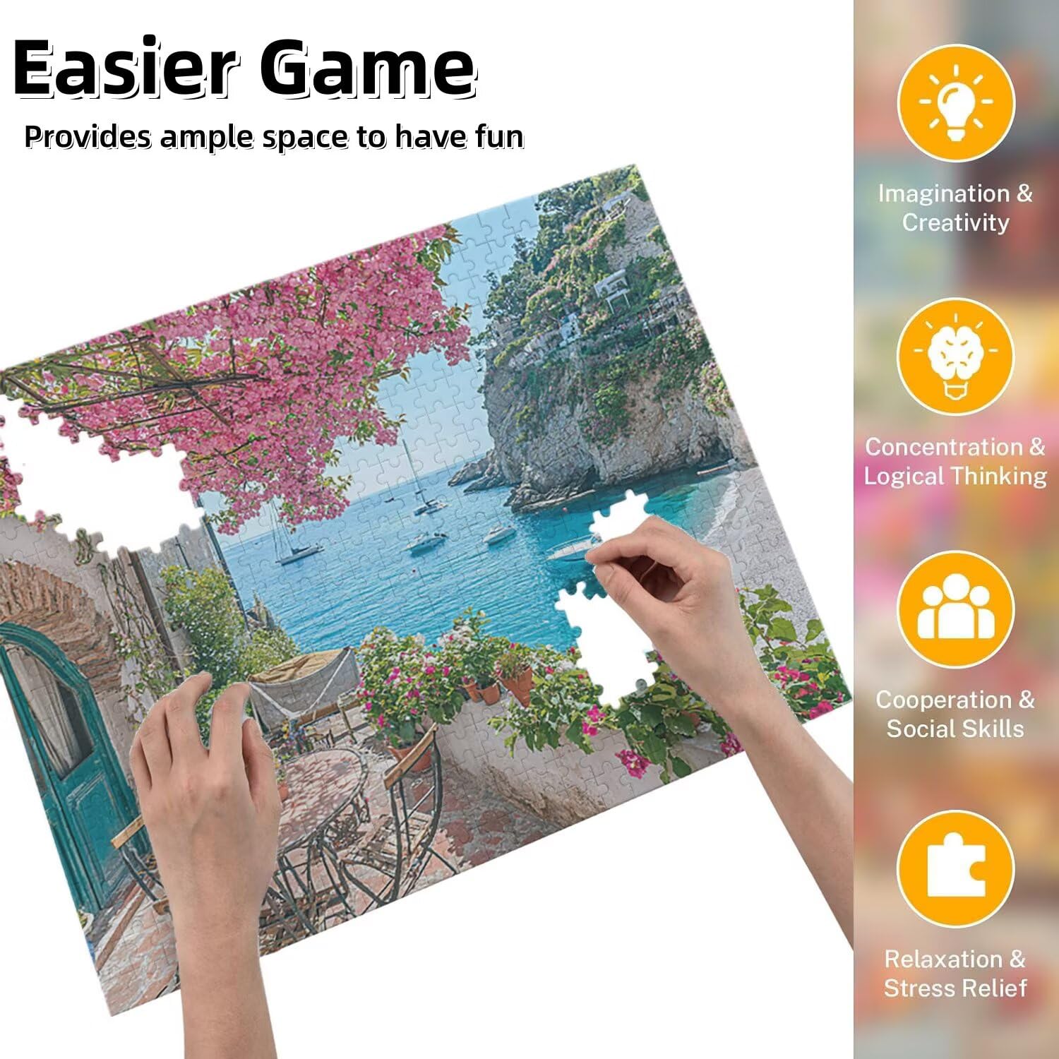 Jigsaw Puzzle, 5000 Pezzi Puzzle Classici, Costiera Puzzle Rilassamento Intelligence, Mpossibile Difficile Puzzle Impegnativo per Adulti Puzzle Gioco Familiare, Regalo per Amore Amico Vista fr0-835
