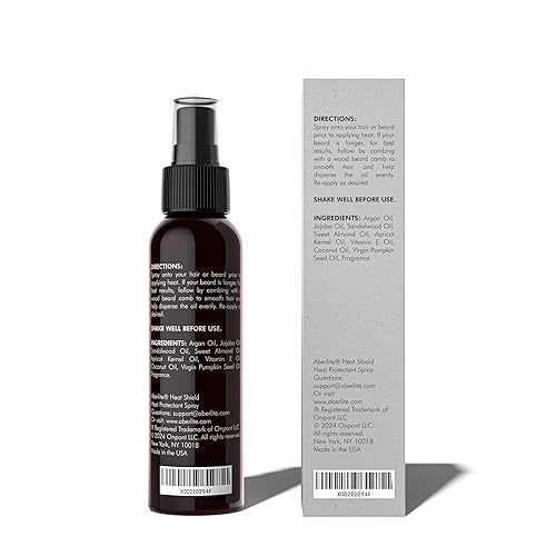 Miniatura 2 de Aberlite Heat Shield - Spray protector de calor, 4 onzas, aroma a aceite de argán, hidrata, suaviza y protege el cabello de daños por calor,