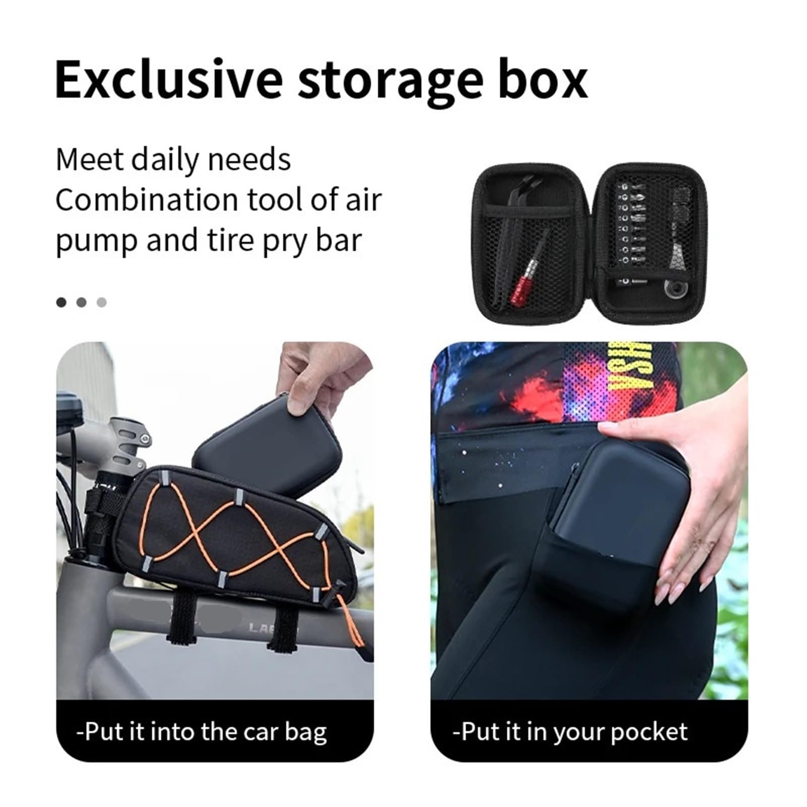 Generico Kit di Strumenti di Riparazione Bici Multifunzione Portatile, Set di Attrezzature Ciclistiche Combinate for La Manutenzione di MTB E Scooter