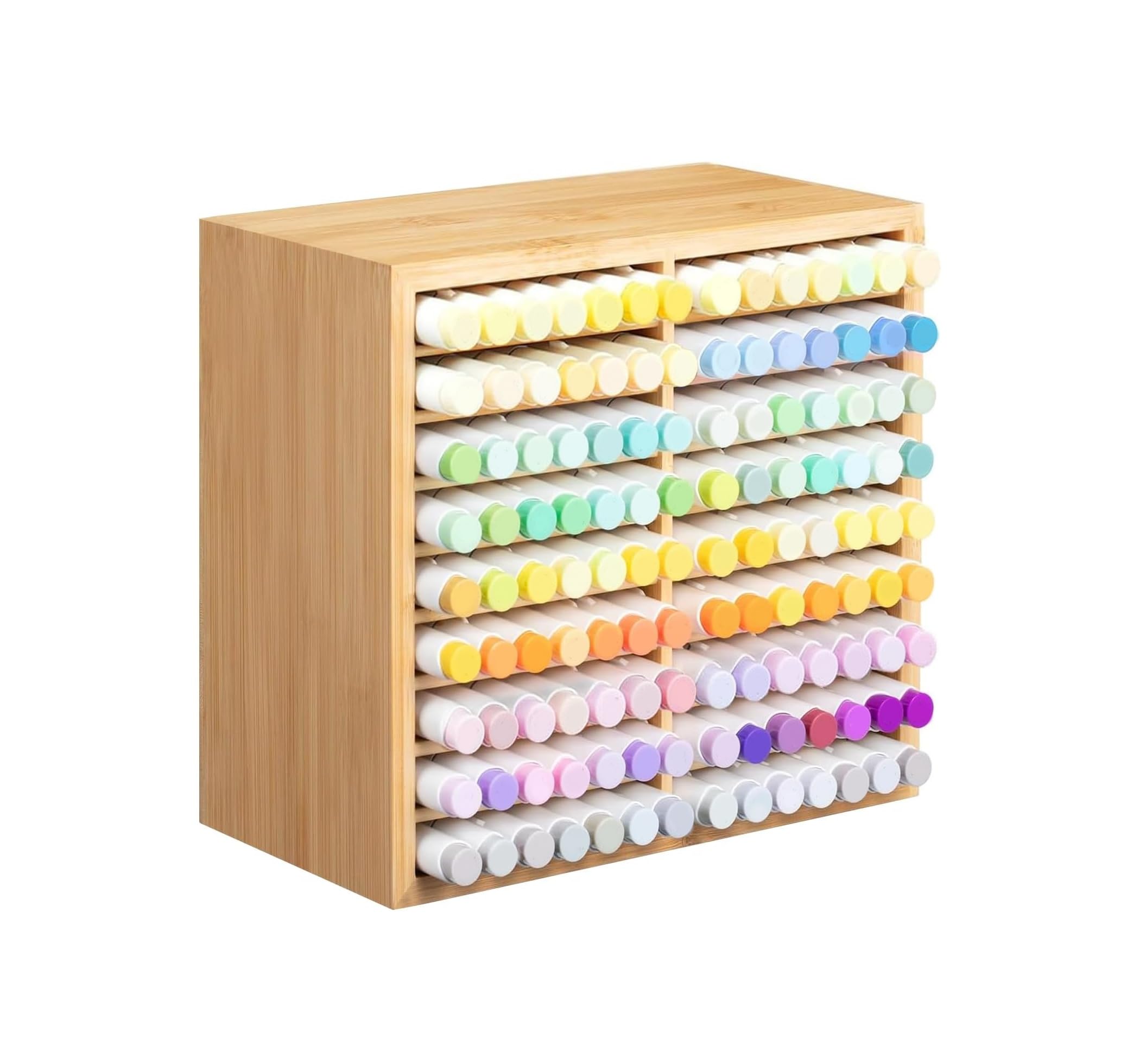 Alcohol Marker Pen Storage Bamboo Wooden Desk Organiser Art Craft Stationary