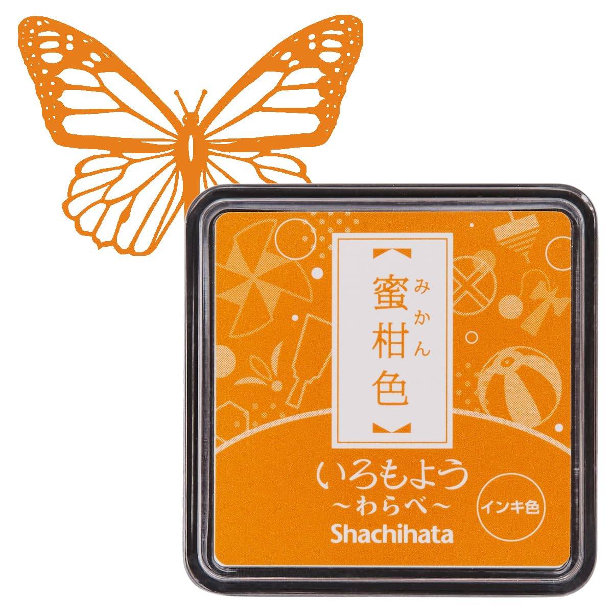 IROMOYO WARABE Stamp PAD, Small Traditional Japanese Ink Colour, Oil-Based Ink pad - Warm Yellow