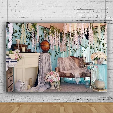 Amazon Qinunipoto 背景布 女の子部屋の背景 ビニール 2 1m X 1 5m ハングピンクの床 青い壁 部屋の装飾 女の子 肖像画 写真撮影用 写真の背景 写真館 小物撮影 誕生日会 子供写真 新生児 誕生日パーティーの装飾 Cosplay背景 子供撮影 パーティー背景 壁飾り 赤ちゃん