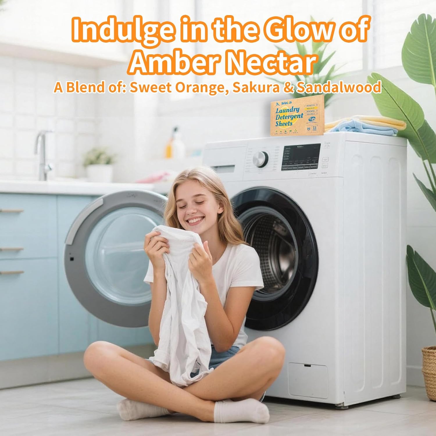 BellaLuce Laundry Detergent Sheets: 1 Home Size (240 Loads, Fresh Linen) & 2 Travel Size (32 Loads, Fresh Linen & Amber Nectar) | Portable for College, Dorm, Hotel, Family image 2