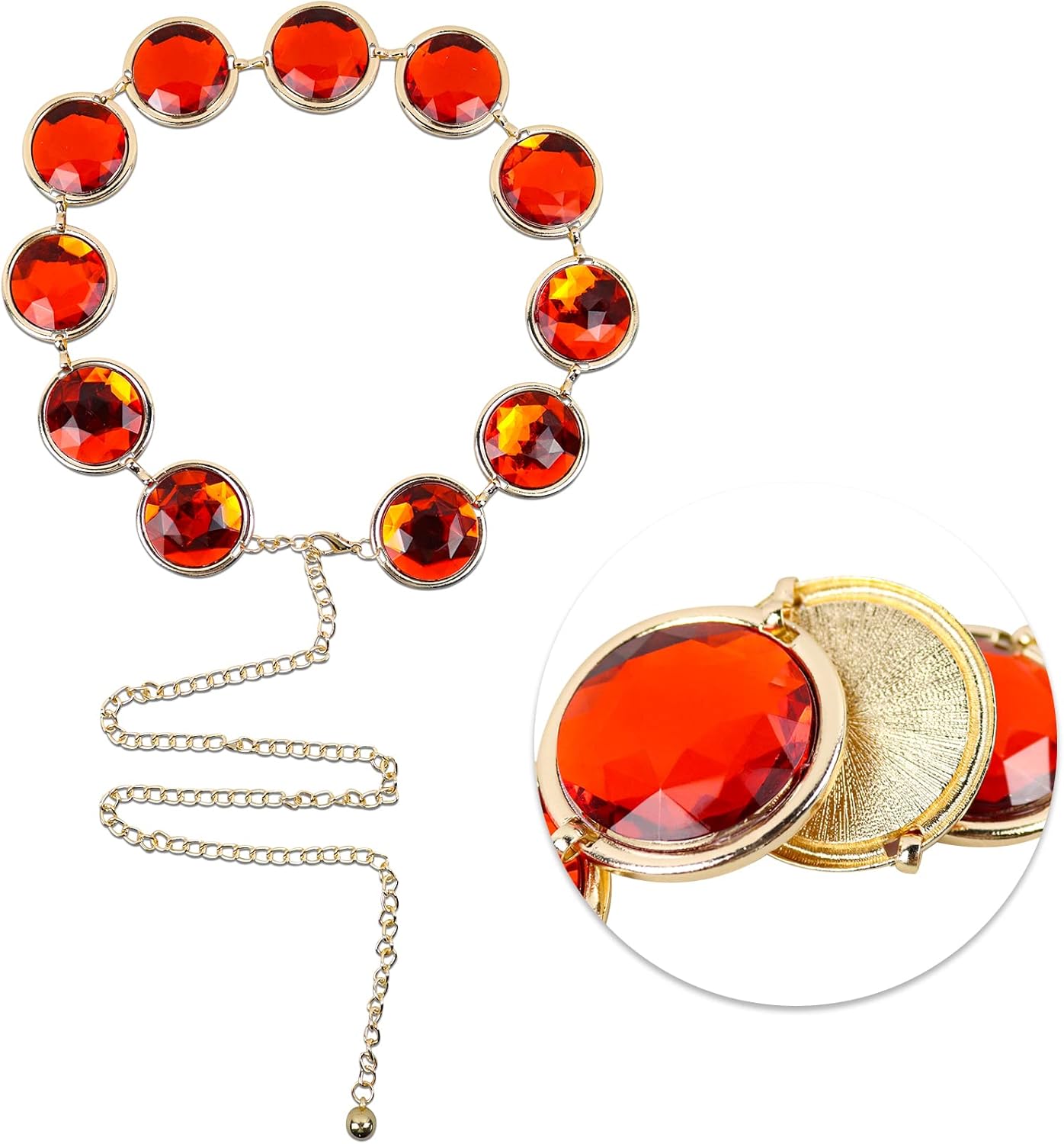 Raven Belt Titans Costumes Accessories Red Gems Stone Adjustable Waist Chain Anime Jewel Cosplay Props for Women Halloween Party - Image 2