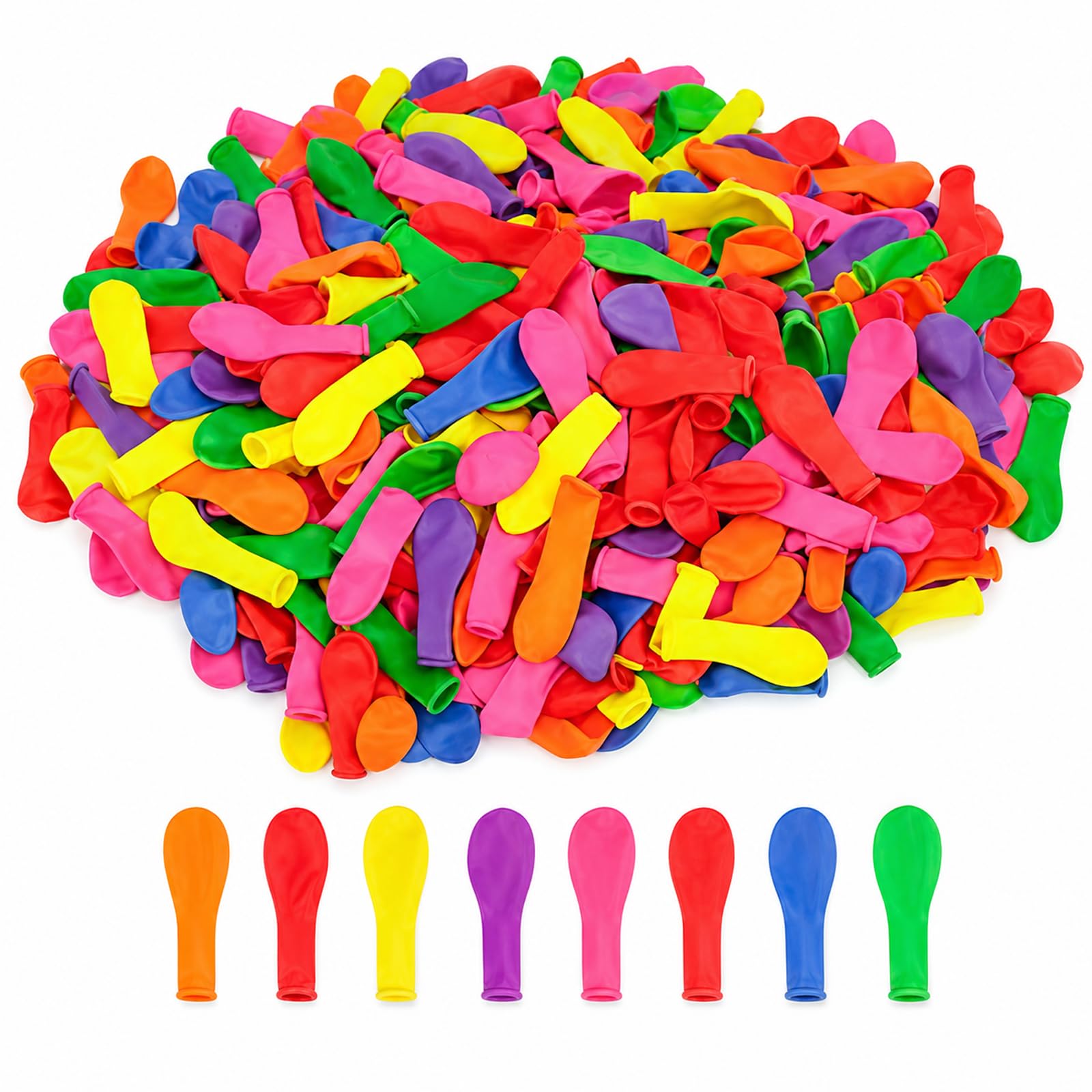 DazzJoy Bomby wodne do zabawek basenowych, 200 sztuk, kolorowe mini balony, kolorowe bomby wodne, balony do gier wodnych, bitwy wodnej, zabawki wodne dla dzieci
