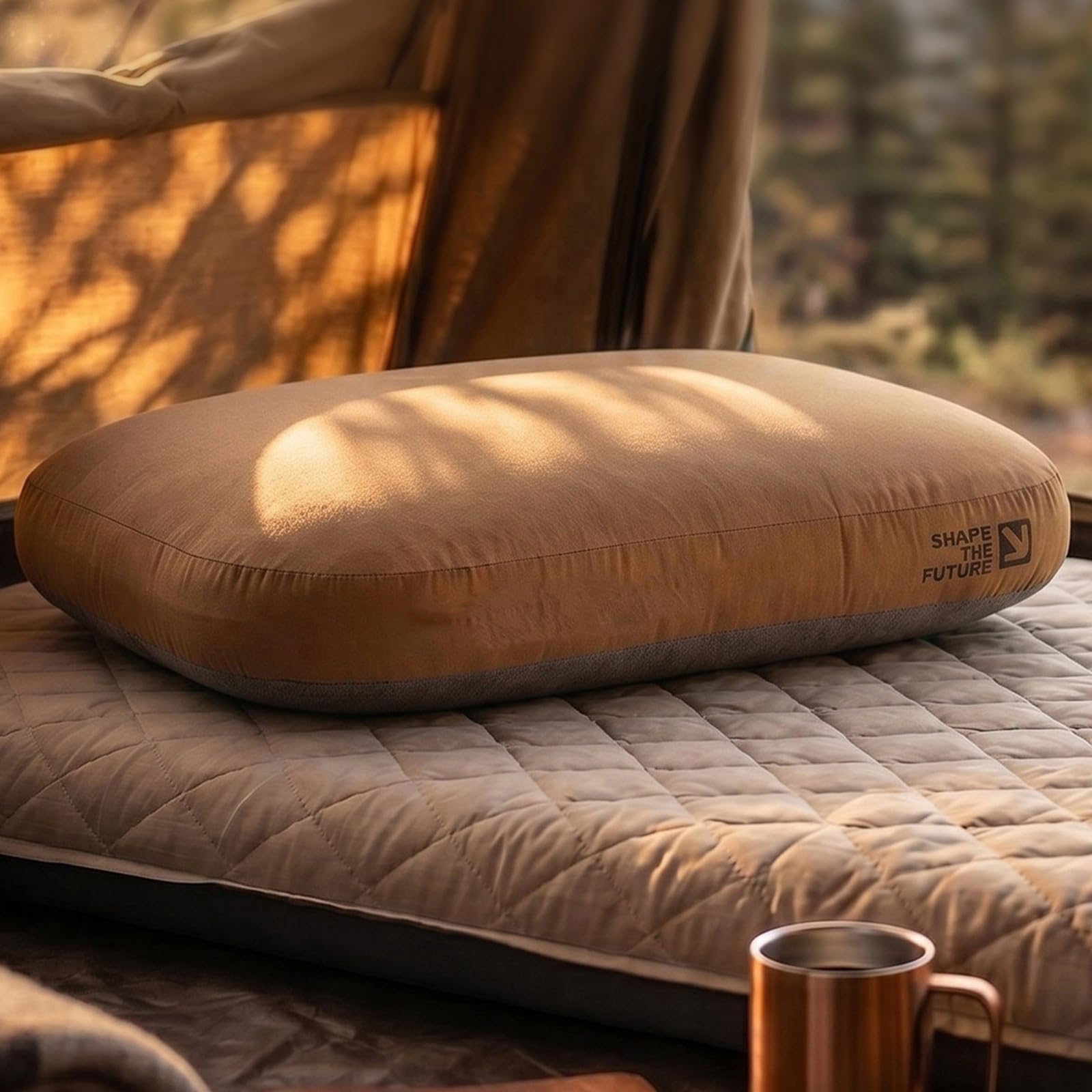 Almohadas ergonómicas de camping, espuma viscoelástica suave, cuello suave, rebote lento, peso ligero, portátil, almohadas cómodas para el cuello