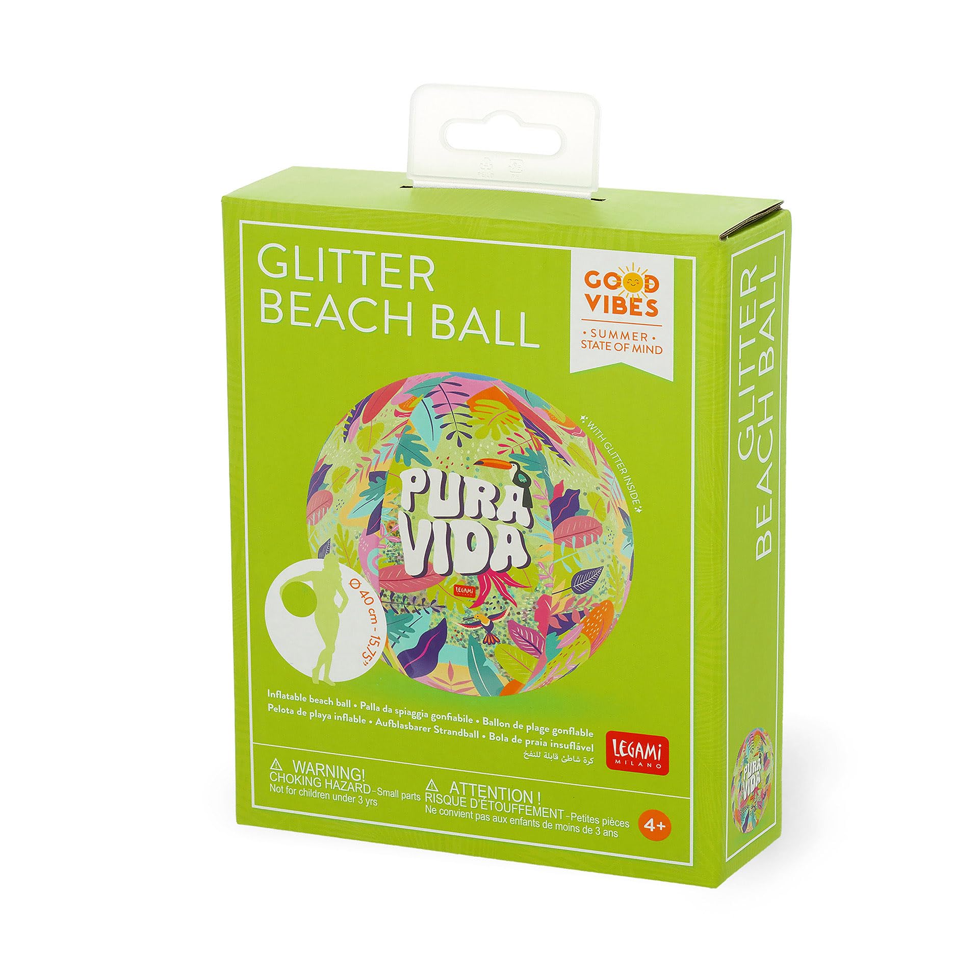 LEGAMI - Ballon de Plage Gonflable, Ballon en PVC, Souple pour Enfants, fêtes sur la Plage, Gonflable pour Jouer au Football et au Volley-Ball, diamètre 40 cm LEGAMI - Ballon de Plage Gonflable, Ballon en PVC, Souple pour Enfants, fêtes sur la Plage, Gonflable pour Jouer au Football et au Volley-Ball, diamètre 40 cm
