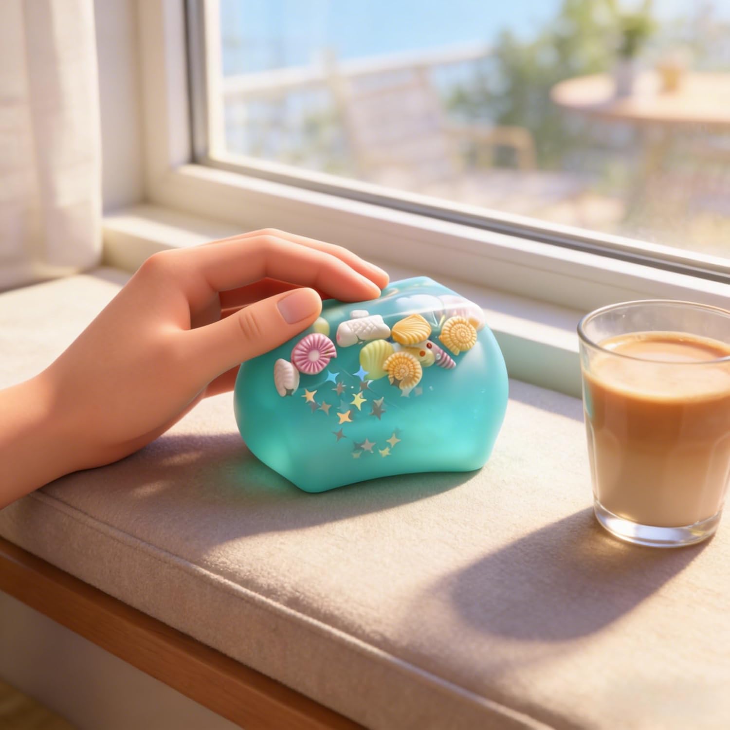 3D Soft-Touch Pirate Shell Figurine - Realistic Tactile Squeeze Sculpture for Sensory Relaxation and Desk Decor