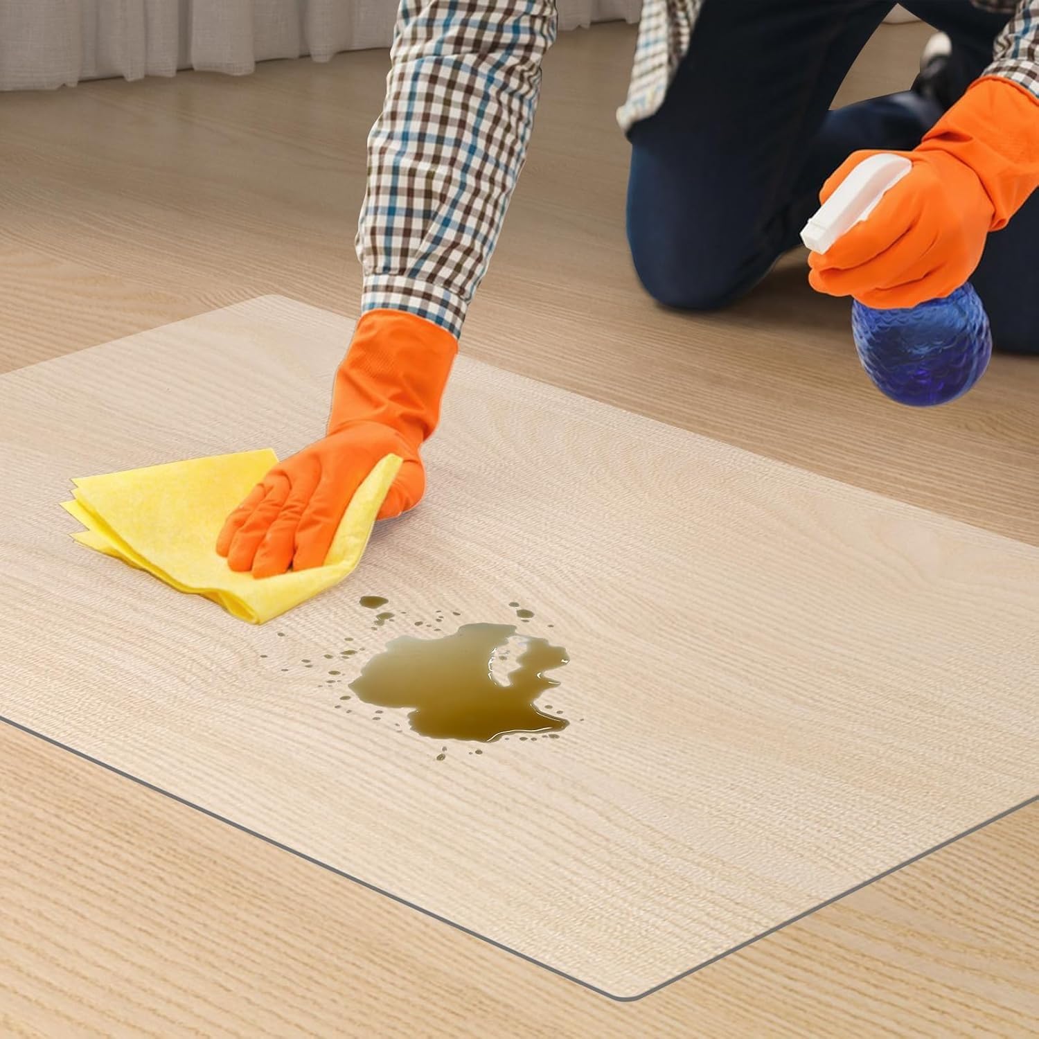 Alfombra de vinilo de alta calidad para sala de estar, alfombrilla transparente para silla de oficina, protector de parquet resistente a los arañazos, alfombra de cocina para el hogar (transparente