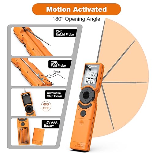 Miniatura 3 de Termómetro digital de carne para parrilla, termómetros de alimentos de lectura instantánea para cocinar con guía de cocción de alimentos,