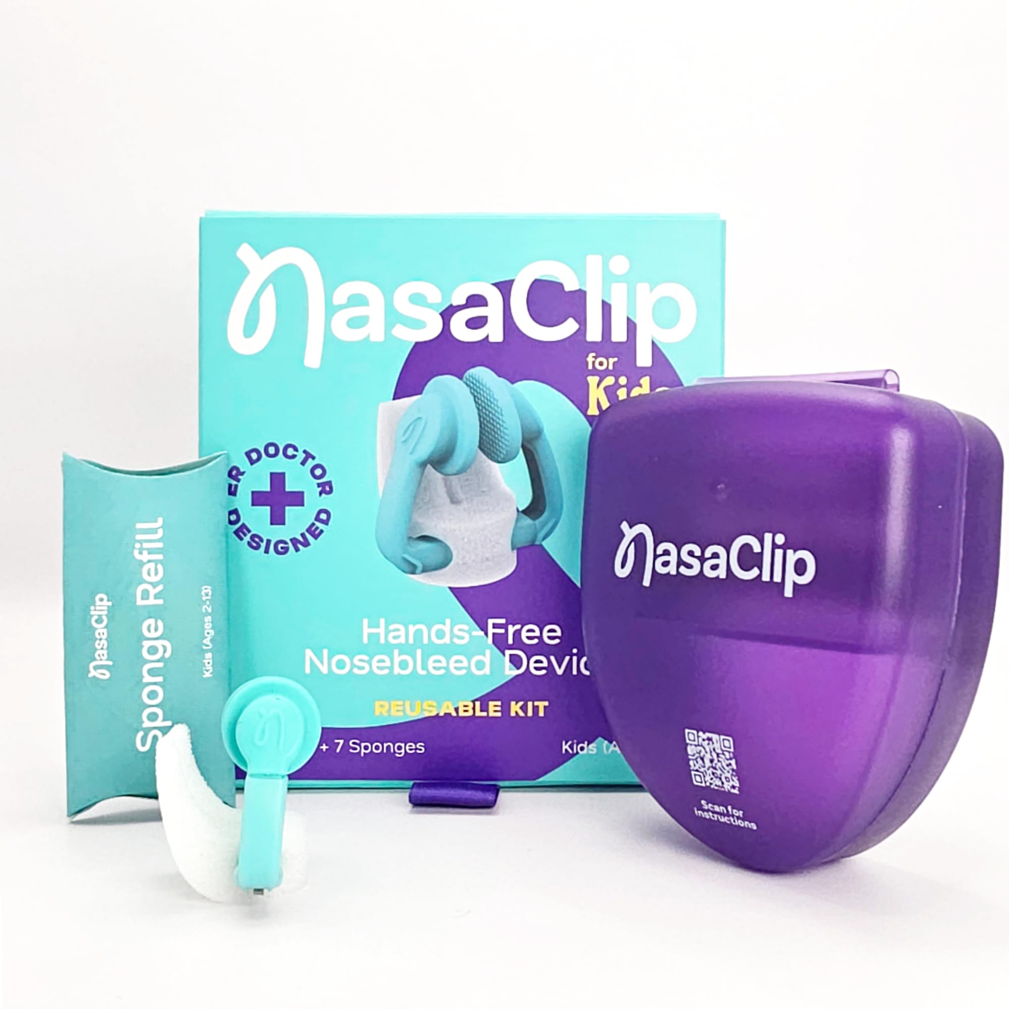 NasaClip Nosebleed Rescue for Kids 2-13 – Hands-Free Nasal Relief