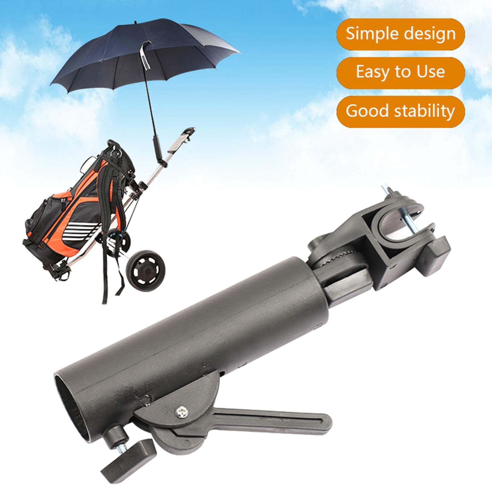 Golf-Trolley, Regenschirmhalter, Ständer, Zug, Fahrradwagen, universal, Schwarz, 10 Stück
