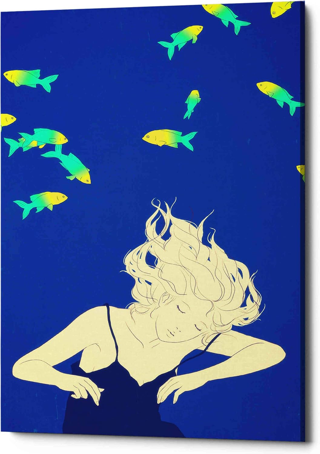 Epic Graffiti 'Deep Blue' by Sai Tamiya, Canvas Wall Art, 12"x18"