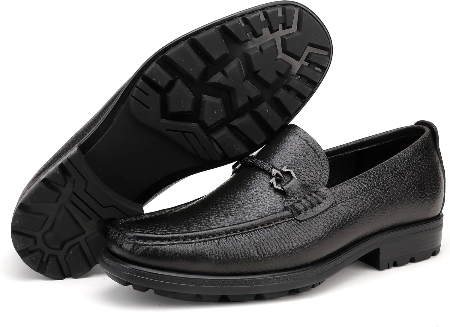 Men's Leather Penny Loafers, Fashion Luxury Handmade Dress Shoes Crocodile Printed Slip-On Loafer for Gentleman Wedding Business - Image 6