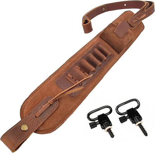 Miniatura 6 de WAYNE'S DOG 1 juego de funda de cuero para rifle con eslinga de pistola de fósforo para zurdo o cazador derecho