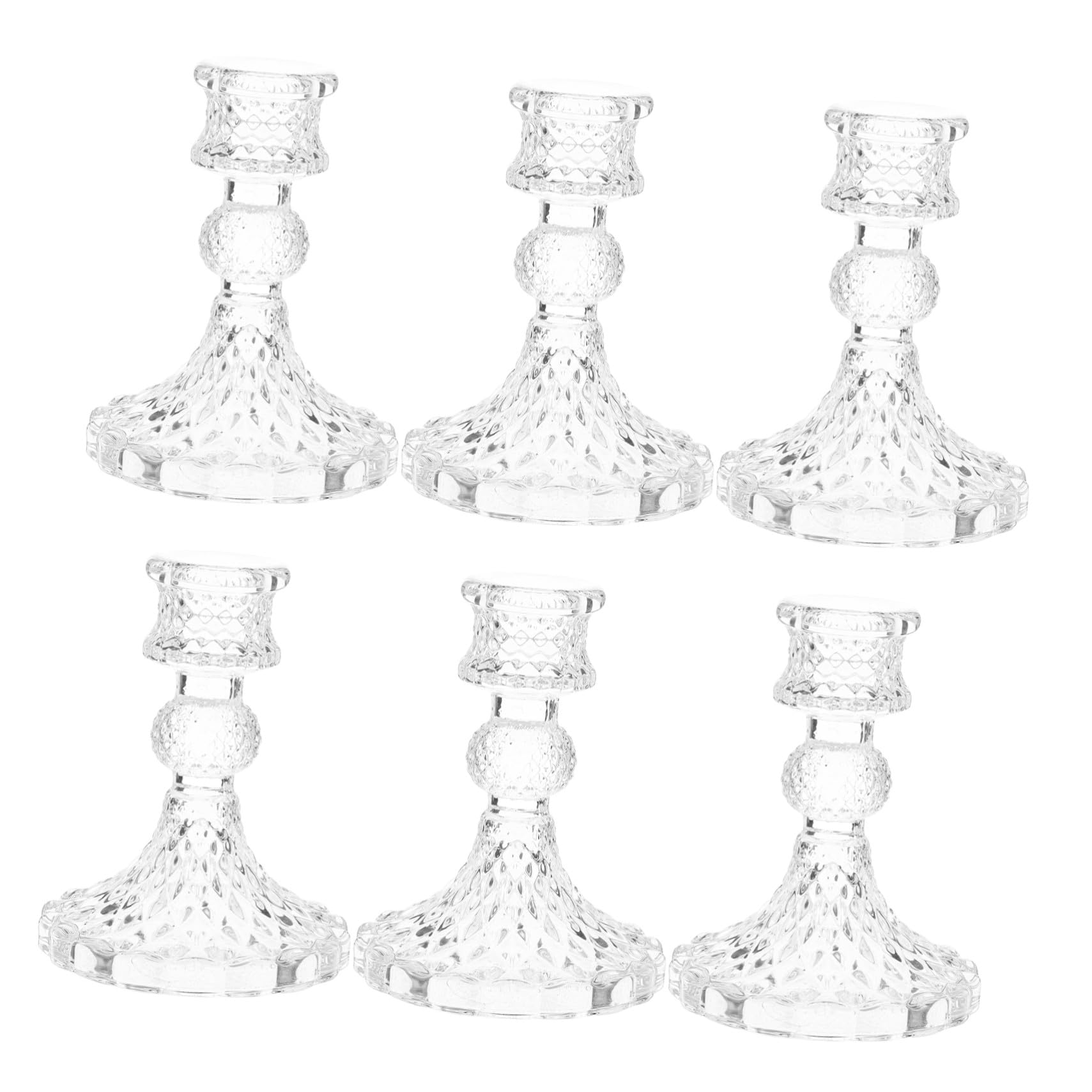 Bougeoirs coniques en verre de qualité supérieure supports élégants transparents