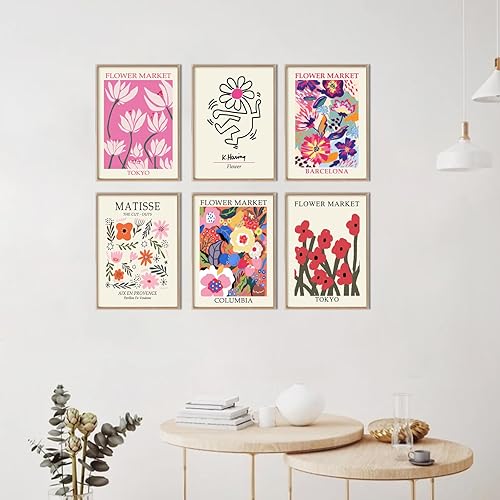 Miniatura 4 de RETRART Pósteres de mercado de flores, arte de pared de Matisse, impresiones artísticas de pared de mercado de flores, pósteres vintage de Matisse e