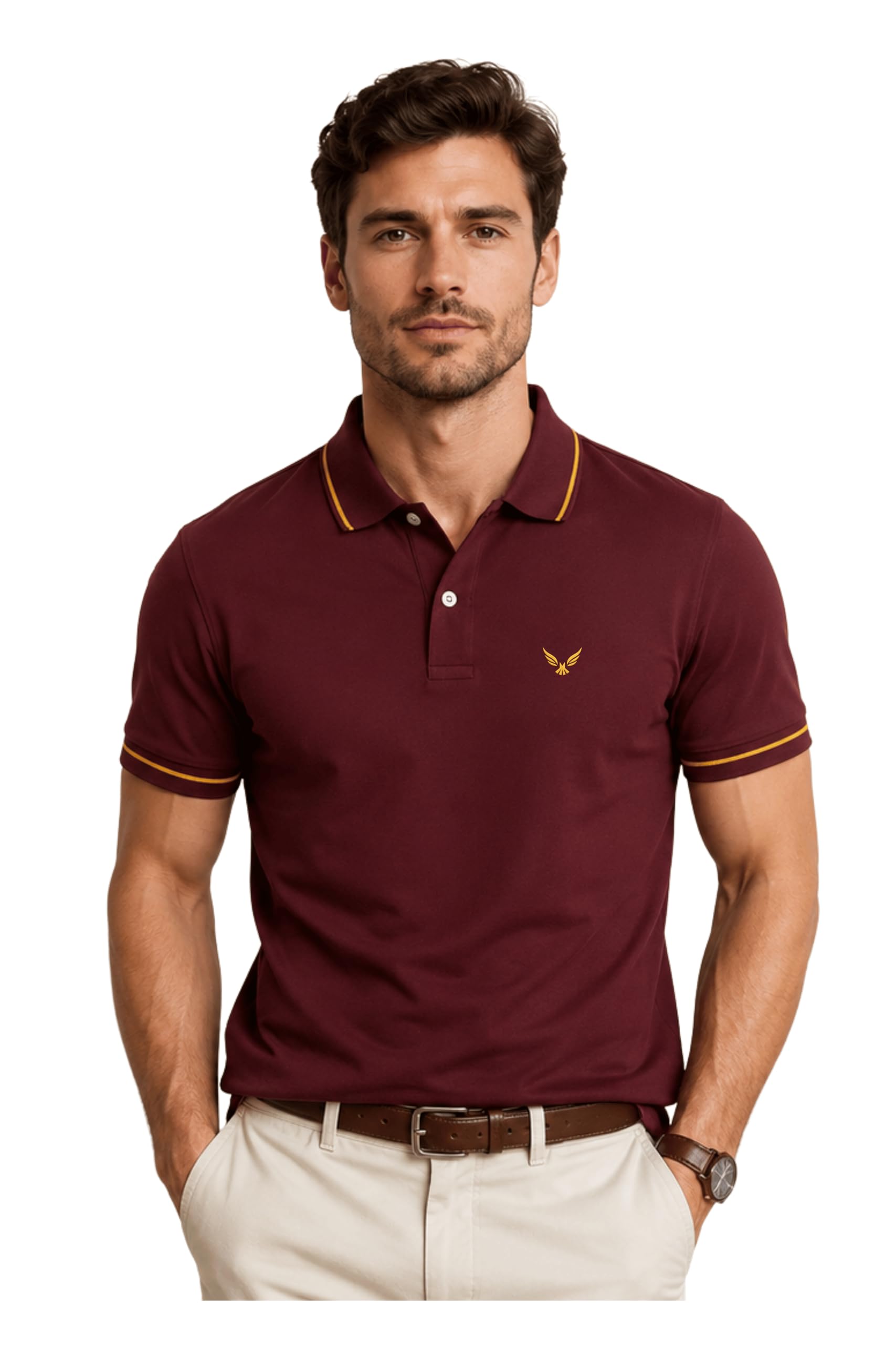 Men's Solid Premium Polo T-Shirt | Cotton Blend Fabric | Regular Fit | Half Sleeves | Casual Wear-picture-22