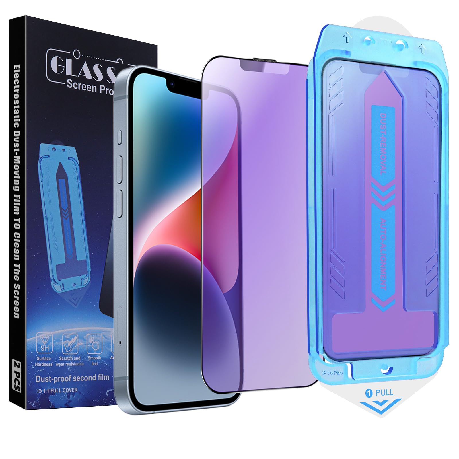2-Pack Screen Protector for iPhone 13 Pro Max/14Plus Anti Blue Light Matte