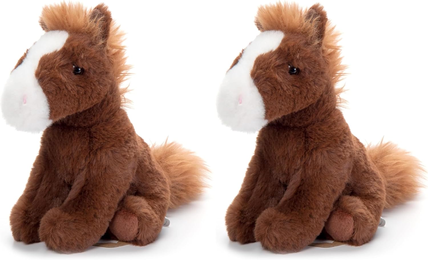The Petting Zoo Horse Stuffed Animal Plushie, Gifts for Kids, Wild Onez Babiez Wildlife Animals, Brown Horse Plush Toy 6 inches
