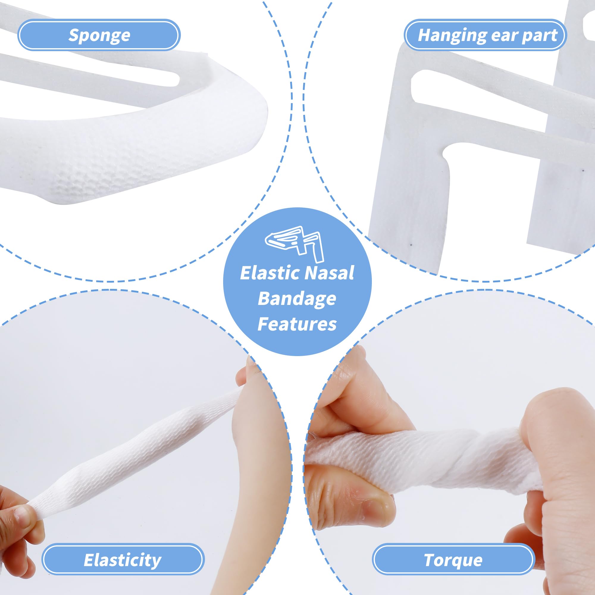 20pcs Elastic Nose Bandage for Septoplasty Recovery, White — Amazon image 3