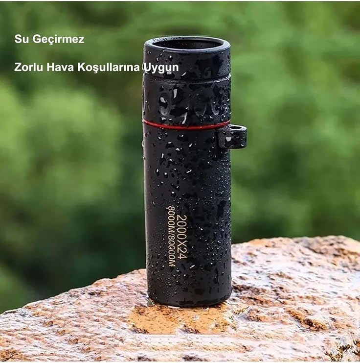 Plentiful 2000x24 Zoom Monoküler Mini Taşınabilir HD Dürbün Su Geçirmez Tripod Telefon Tutacağı
