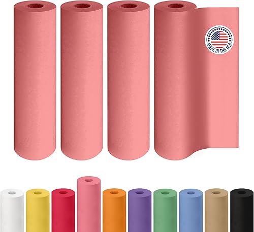 Miniatura 185 de IDL Packaging - Rollo de papel kraft rojo de 36 x 2160 pulgadas (180 pies), hecho en Estados Unidos, grosor 45 libras, arte, envoltura regalos