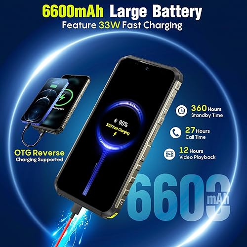 Miniatura 7 de Ulefone Armor 22 - Teléfono inteligente resistente (16+128 GB), cámara de visión nocturna de 64 MP + cámara gran angular de 64 MP, teléfono celular