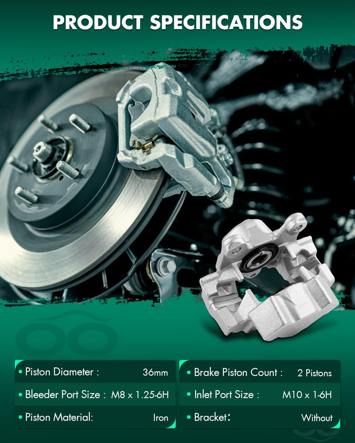 SCITOO Rear Brake Calipers Without Bracket 193001 193000 Compatible For Chrysler For Crossfire 2004-2008,For Mercedes-Benz For C230 1999-2000,For Mercedes-Benz For C280 1998-2000