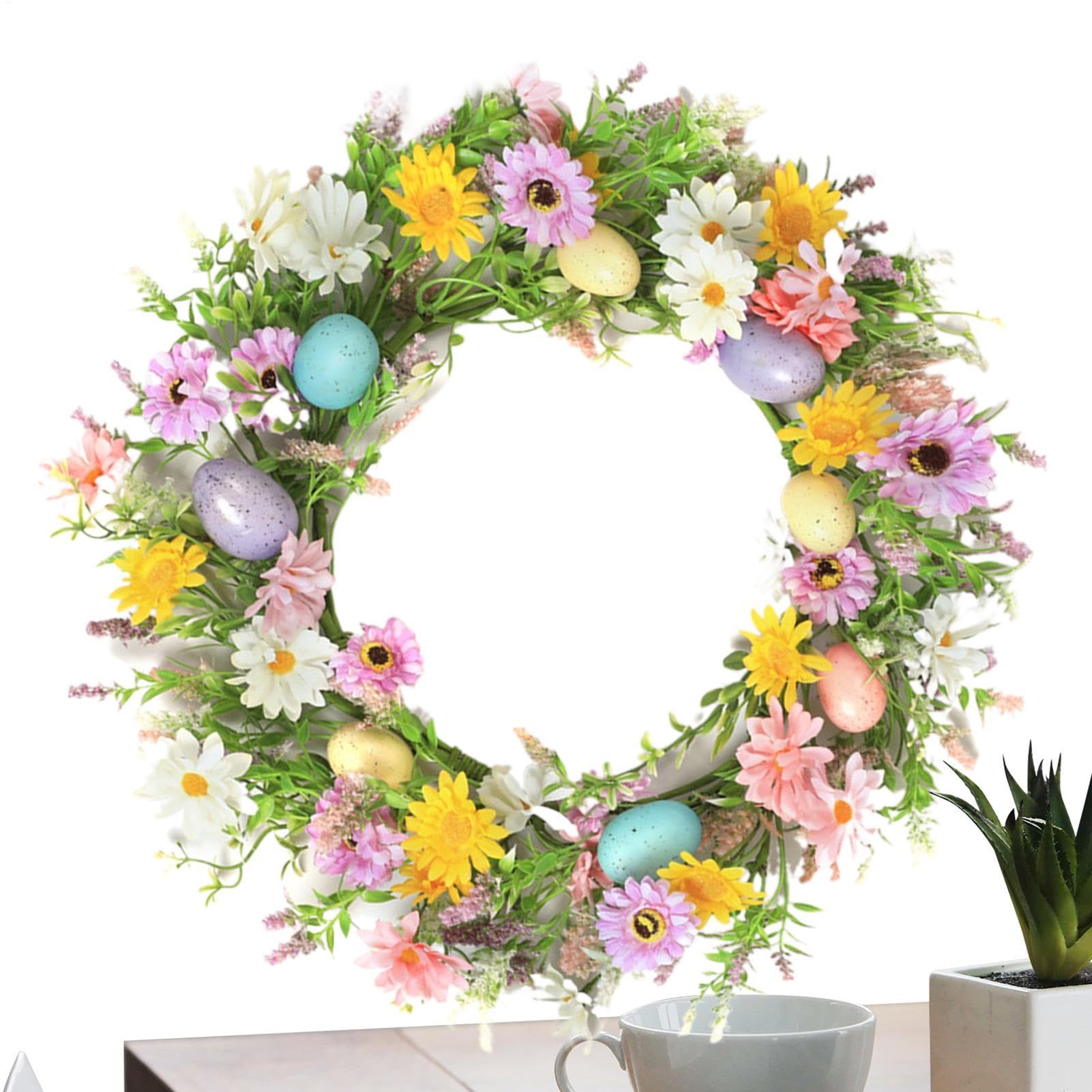 Couronne de porte de ferme de Pâques pour embellir facilement votre entrée extérieure