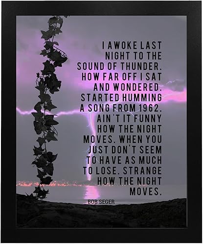 Miniatura 5 de "I Awoke Last Night to the Sound of Thunder"-Night Moves Song Lyrics Wall Art Print, Modern Wall Art Decor For Home Decor, Office Decor & Studio