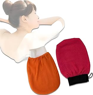 قفاز التقشير - تجربة علاجًا يشبه السبا في المنزل مع قفازنا الممتاز المصمم لتجديد شباب بشرتك وتعزيز روتين الاستحمام الخاص بك. (2 قطعة)