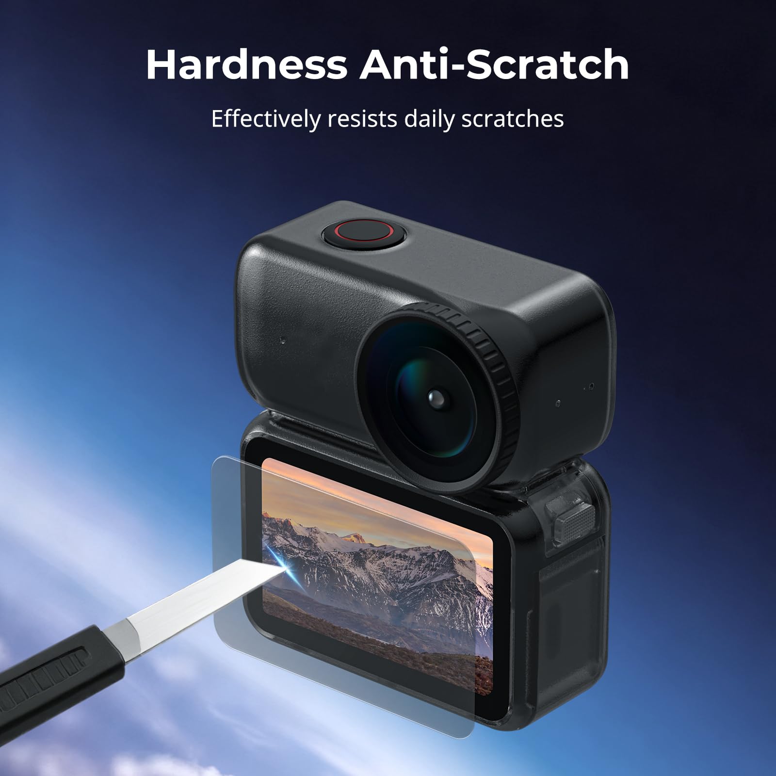 SMALLRIG Zestaw 3 folii ochronnych, szkło hartowane do DJI Osmo Nano, akcesoria do kamer sportowych, ultracienkie i twarde folie ochronne z narzędziem do czyszczenia i ściereczką filtrującą, 5817