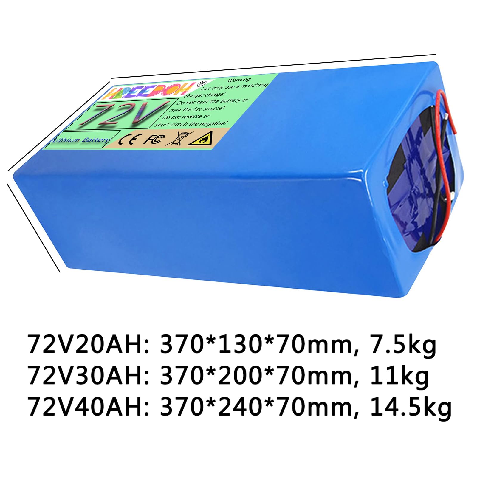 Amazon.com : FREEDOH 72 Volt Li-ion Battery 72V Lithium