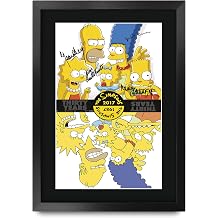 HWC Trading The Simpsons Dan Castellaneta 16 x 12 inch Framed Gifts Printed Signed Autograph Picture for TV Memorabilia Fans - 16" x 12" Framed