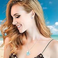 Vista 46 de Sea Glass Earrings S925 Sterling Silver Hypoallergenic Handmade Stud Post Earrings Beach Glass Fashion Handcraft Jewelry earrings stud earrings from