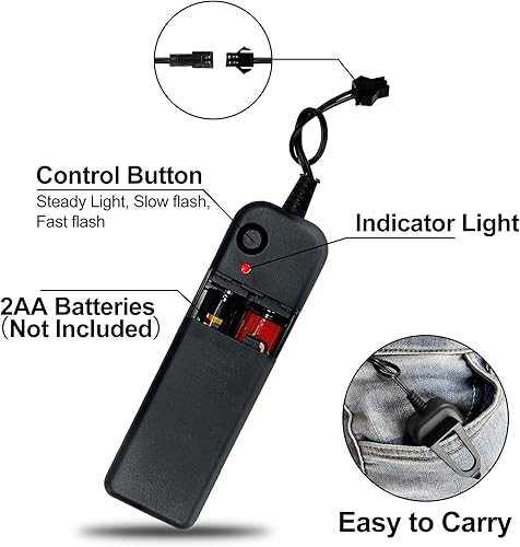 Miniatura 3 de Halloween LED Mask Light Up Mask Glow in The Dark Cosplay EL Wire Halloween Festival Party Supplies for Adults