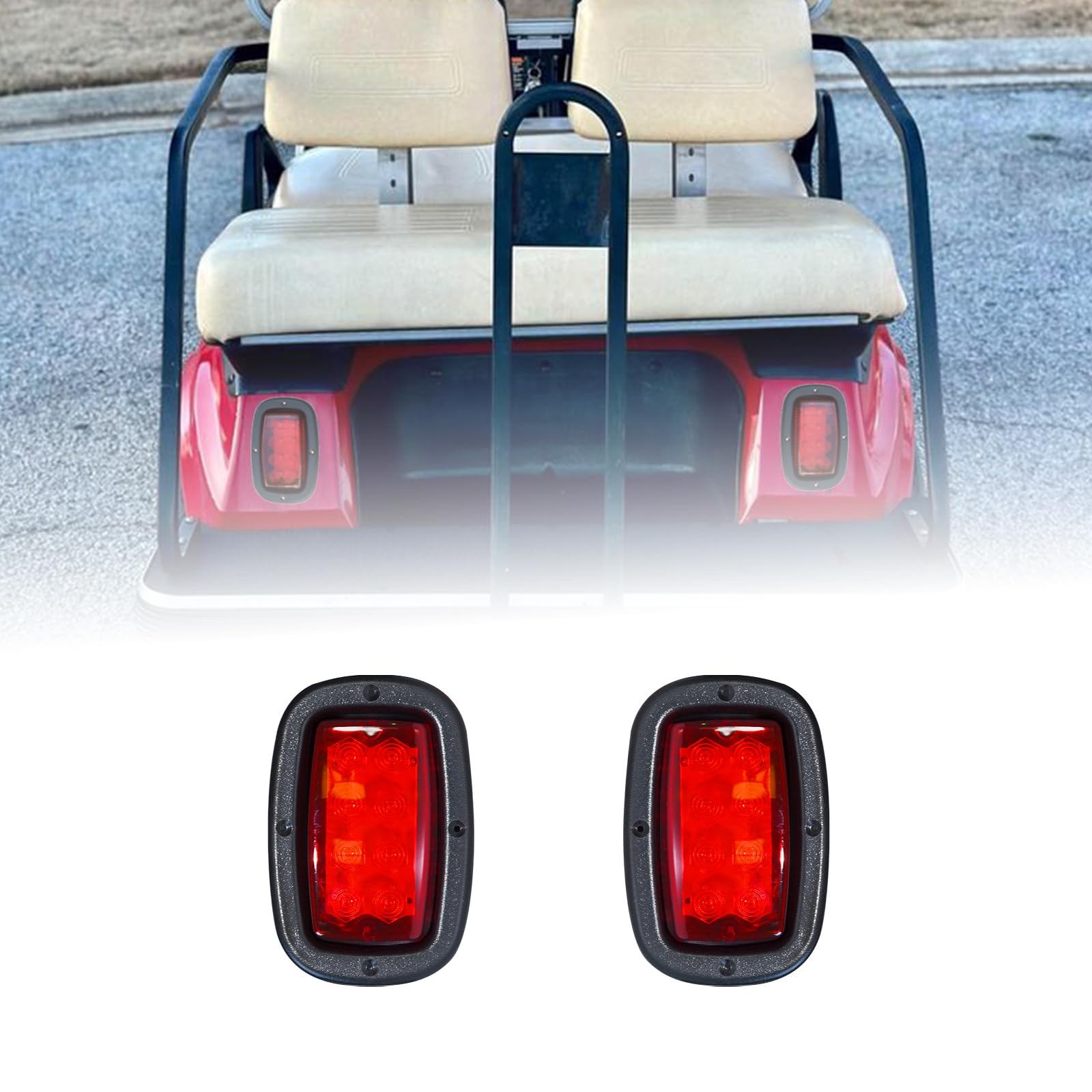 LED Tail Light for Club Car DS 1993-UP compatable for YAMAHA LED Tail Lights Replaces Golf Cart Rear Light