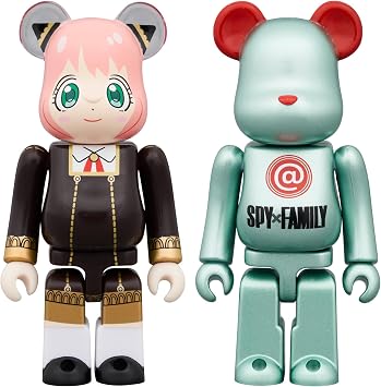 BE@RBRICK SPY x FAMILY Spy Family, 100% 2 PCS Set, Total Height Approx. 2.8 inches 70 mm, Non-scale, Painted Finished Figure