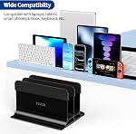 BESIGN LS13 Support vertical pour ordinateur portable pour bureau, 4 en 1 Support de bureau pour ordinateurs portables, tablettes, téléphones intelligents