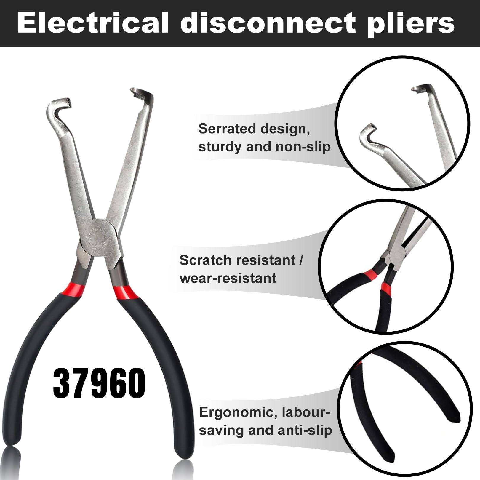 Alicates de desconexión eléctrica, separador de conectores eléctricos, alicates de abrazadera de manguera, herramientas automotrices de 8 pulgadas, herramientas automotrices para